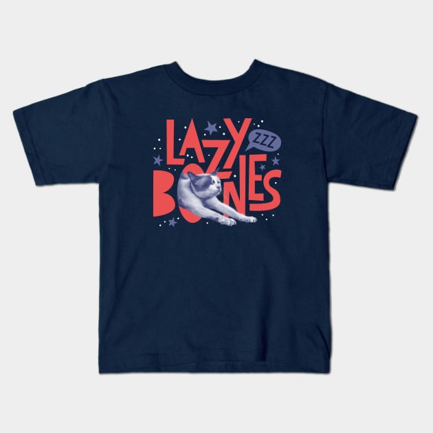 Lazy Bones Kids T-Shirt by MoSt90